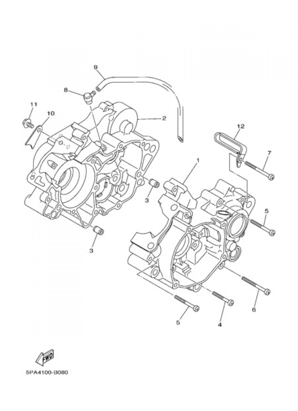CRANKCASE Yamaha YZ85 2012