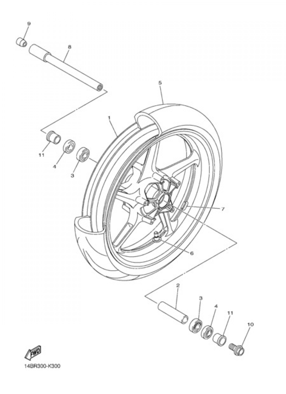 FRONT WHEEL Yamaha YZF-R1 2012