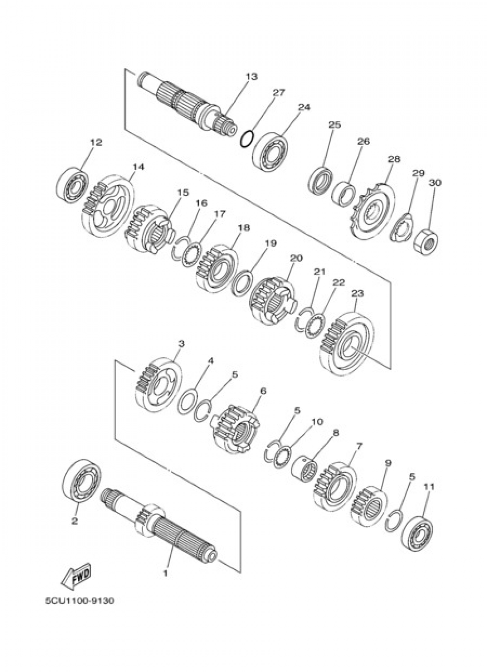 TRANSMISSION Yamaha YZ250 2005