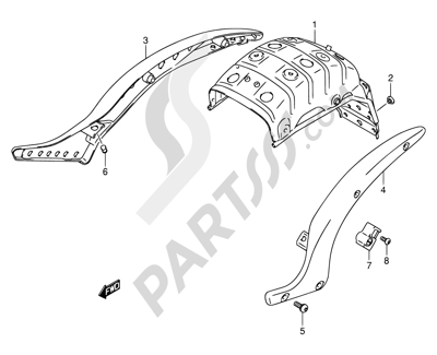 Suzuki INTRUDER VL800Z 2003 36 - FRAME BRACE