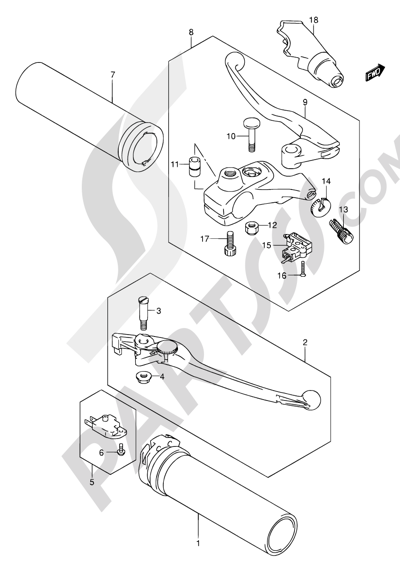 Suzuki INTRUDER VL800Z 2003 45 - HANDLE LEVER