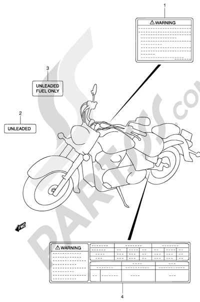Suzuki INTRUDER VL800Z 2003 48A - LABEL (MODEL K3/K4/K5)
