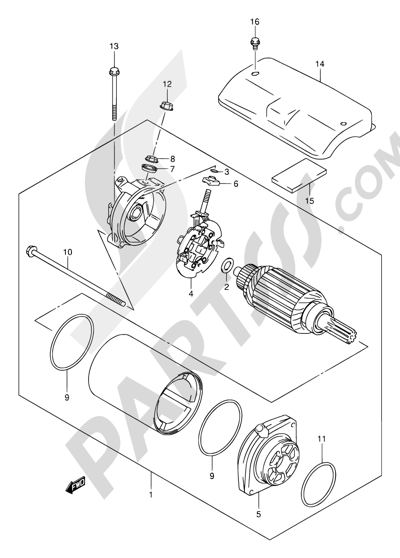 Suzuki INTRUDER VL800Z 2003 24 - STARTING MOTOR