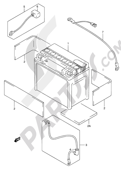 Suzuki INTRUDER VL800Z 2003 26 - BATTERY