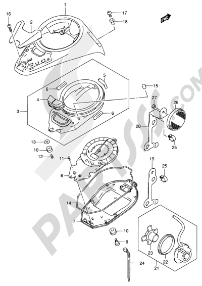 Suzuki INTRUDER VL800Z 2003 28A - SPEEDOMETER (VL800K3/ZK3/K4/ZK4)