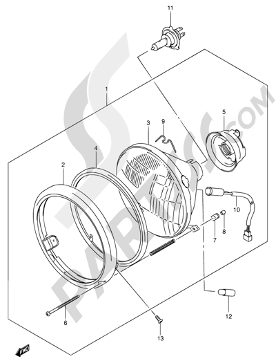 Suzuki INTRUDER VL800Z 2003 29 - HEADLAMP ASSY (MODEL K1/K2/K3/K4 E02,E19)