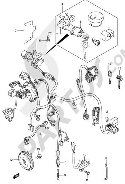 Suzuki INTRUDER VL800Z 2003 33A - WIRING HARNESS (VL800K3/ZK3)