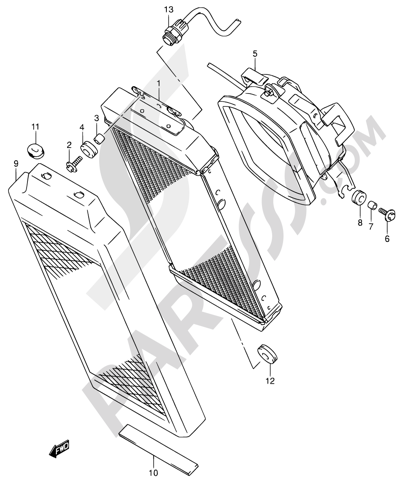 Suzuki INTRUDER VL800Z 2003 16 - RADIATOR