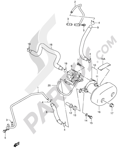 Suzuki INTRUDER VL800Z 2003 18 - SECOND AIR (MODEL K1/K2/K3/K4)