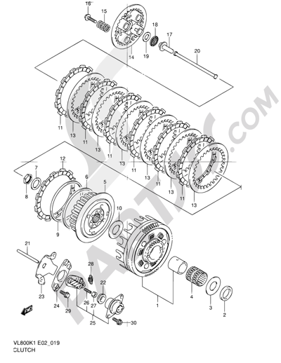 Suzuki INTRUDER VL800Z 2003 19 - CLUTCH