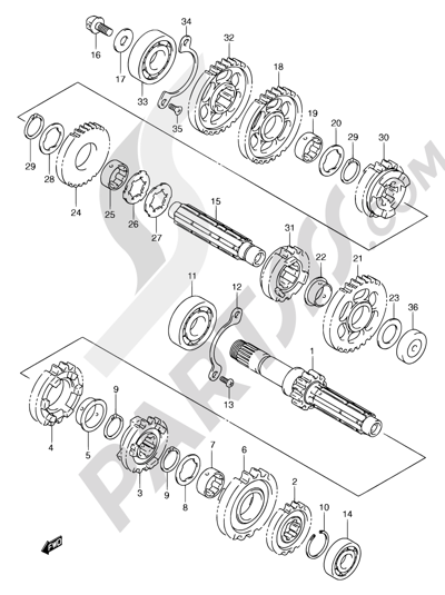 Suzuki INTRUDER VL800Z 2003 20 - TRANSMISSION (MODEL K1/K2/K3/K4)