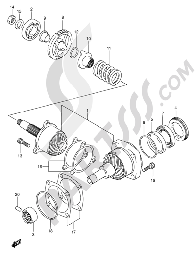 Suzuki INTRUDER VL800Z 2003 21 - SECONDARY DRIVE GEAR