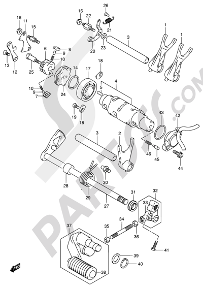 Suzuki INTRUDER VL800Z 2003 22 - GEAR SHIFTING (MODEL K1/K2/K3/K4)