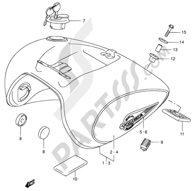 Suzuki INTRUDER VL800Z 2003 39B - FUEL TANK (MODEL K3)
