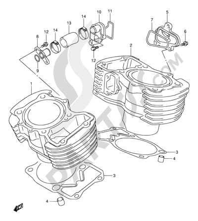 Suzuki INTRUDER VL800Z 2003 4 - CYLINDER