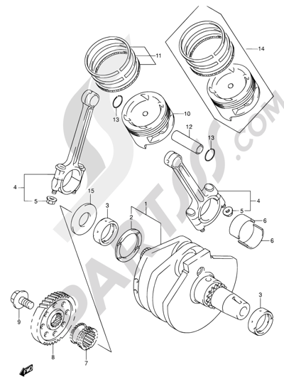Suzuki INTRUDER VL800Z 2003 7 - CRANKSHAFT