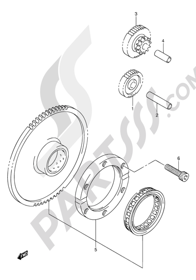 Suzuki INTRUDER VL800Z 2003 8 - STARTER CLUTCH