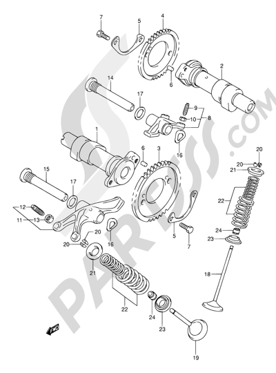 Suzuki INTRUDER VL800Z 2003 9 - CAMSHAFT - VALVE