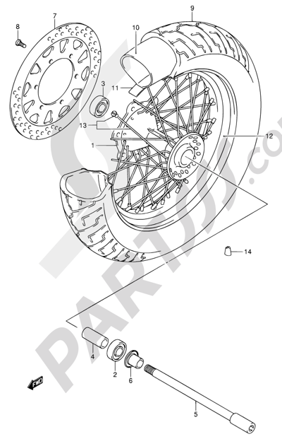 Suzuki INTRUDER VL800Z 2003 52 - FRONT WHEEL
