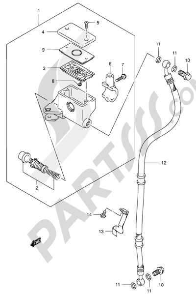 Suzuki INTRUDER VL800Z 2003 54 - FRONT MASTER CYLINDER