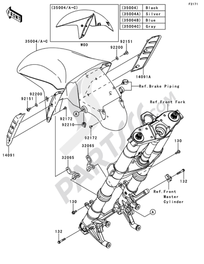 Kawasaki 1400GTR 2008 Front Fender(s)