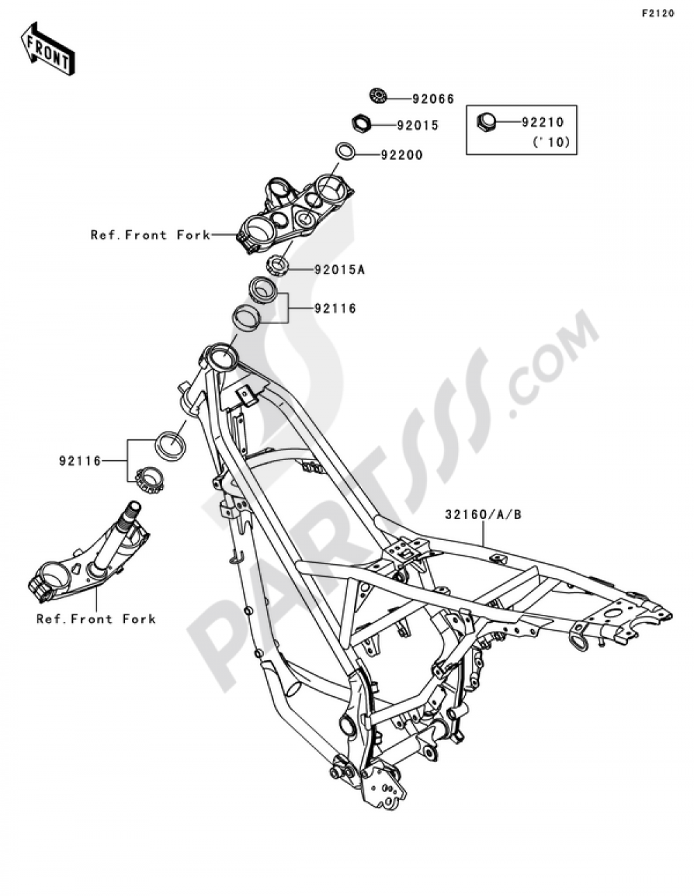 FRAME Kawasaki D-TRACKER 125 2014