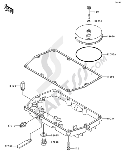 Kawasaki ER-5 2005 Breather Cover/Oil Pan