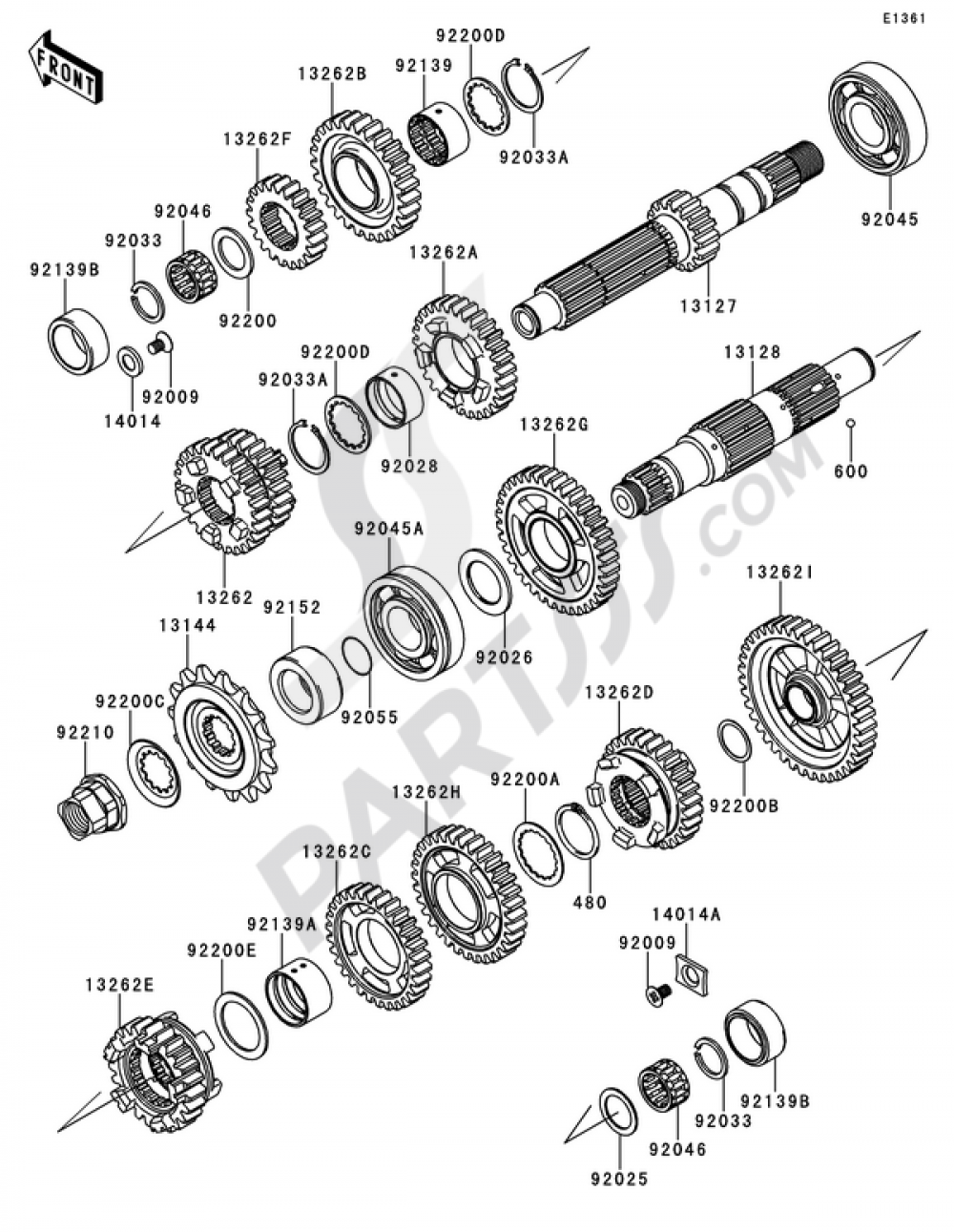 Transmission Kawasaki ER-6n 2006