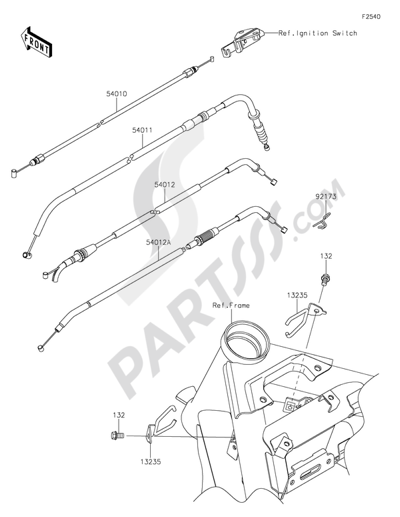 Kawasaki ER-6n 2014 Cables