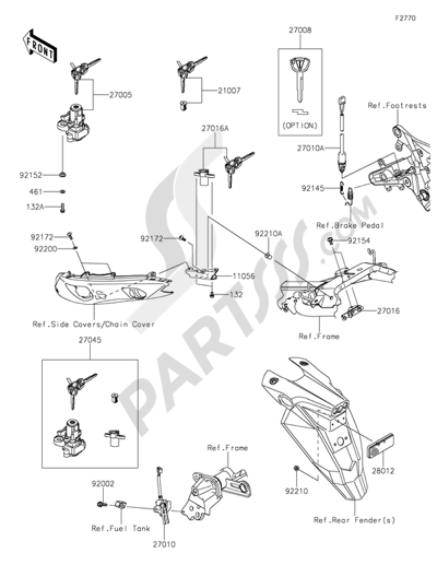 Kawasaki ER-6n 2014 Ignition Switch