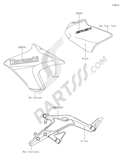 Kawasaki ER-6n 2014 Decals(Green)(EDS)