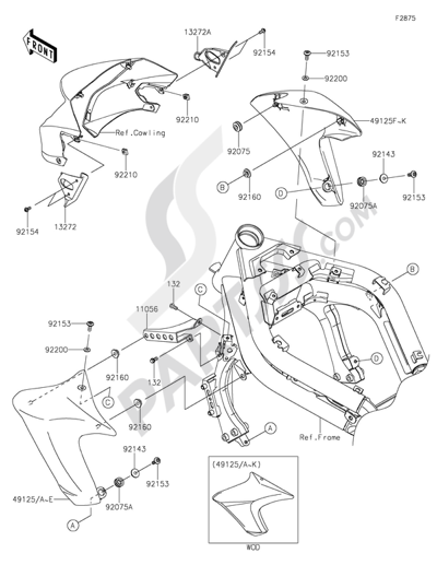 Kawasaki ER-6n 2014 Shroud