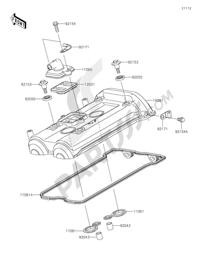 Kawasaki ER-6n 2014 Cylinder Head Cover
