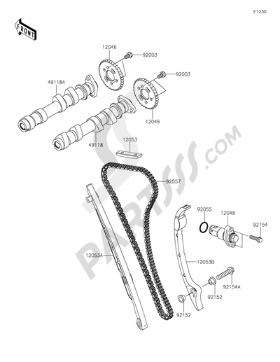 Kawasaki ER-6n 2014 Camshaft(s)/Tensioner