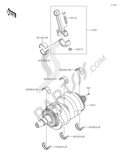 Kawasaki ER-6n 2014 Crankshaft