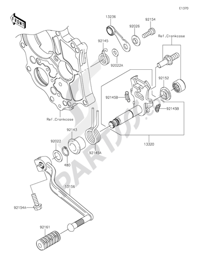 Kawasaki ER-6n 2014 Gear Change Mechanism