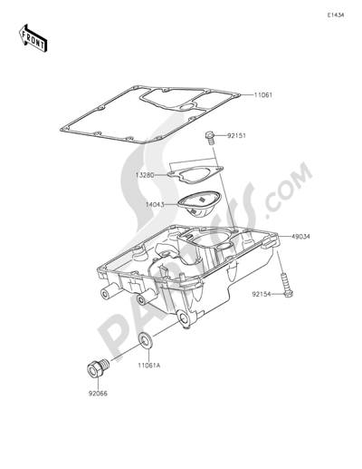 Kawasaki ER-6n 2014 Oil Pan