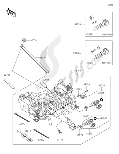 Kawasaki ER-6n 2014 Throttle
