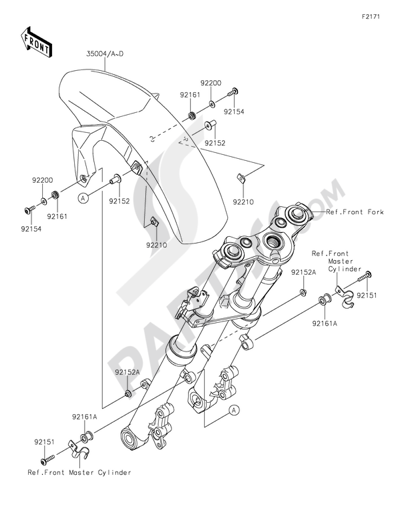 Kawasaki ER-6n 2014 Front Fender(s)