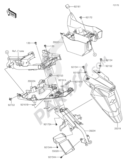 Kawasaki ER-6n 2014 Rear Fender(s)