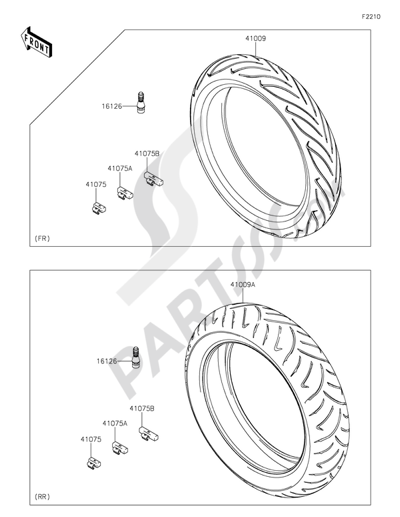 Kawasaki ER-6n 2014 Tires(ECF/EFF)