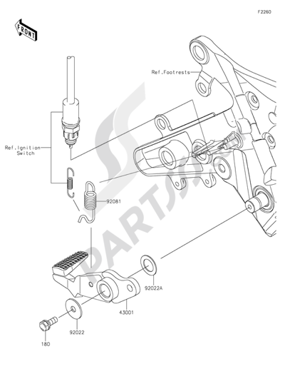 Kawasaki ER-6n 2014 Brake Pedal