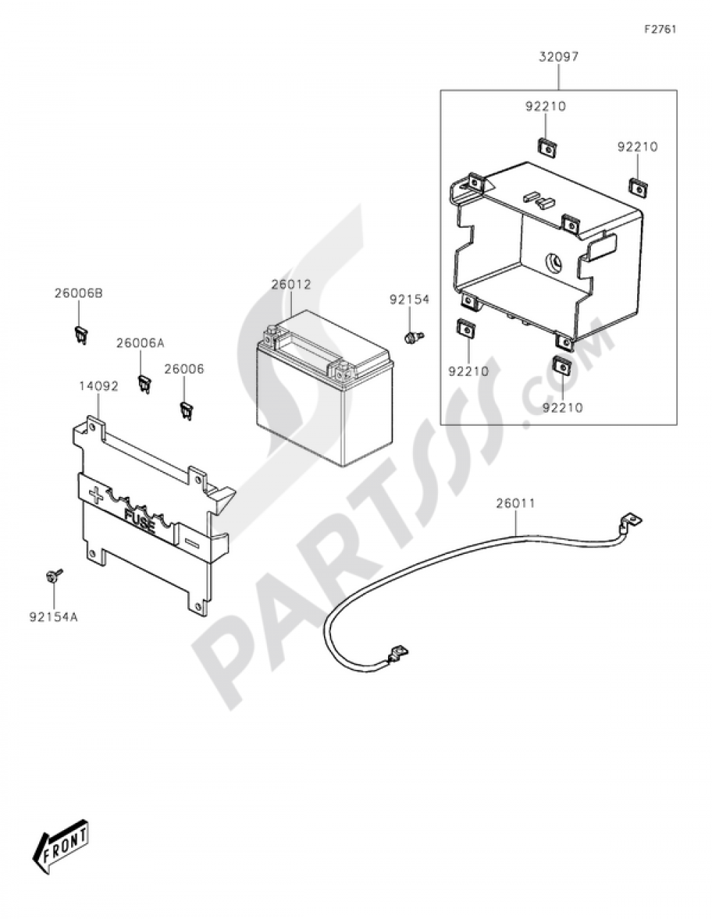 Battery Kawasaki J300 2014