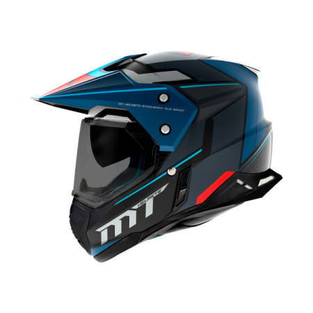 Casco mt helmets synchrony duo sport sv patrol blu opaco Partsss