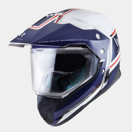 Casco mt helmets synchrony duo sport vintage blanco perla/azul