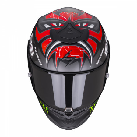 Casco scorpion exo-r1 air fabio monster replica negro mate-rojo - Main Image