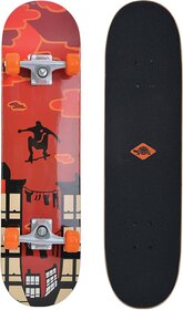 Schildkröt Skateboard Kicker 31, Komplett-Board mit tollen Features für Einsteiger, konkave Deckform mit Doppel-Kick und Griptape, 9-lagiges Ahornholz, ABEC5 Kugellager, Design: Red Parkour, 510602 000 -