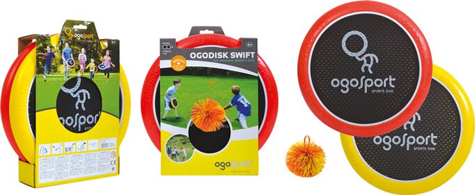 OGOSPORT Set, 2 Ogo Softdiscs (rot+ gelb) +1 OGO Ball 000 -