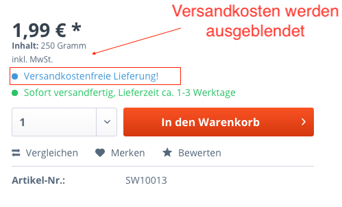 Versandkosten