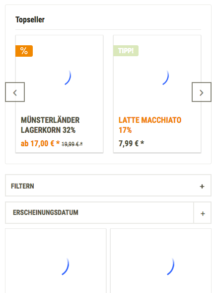 Lazy loading in der Listenansicht